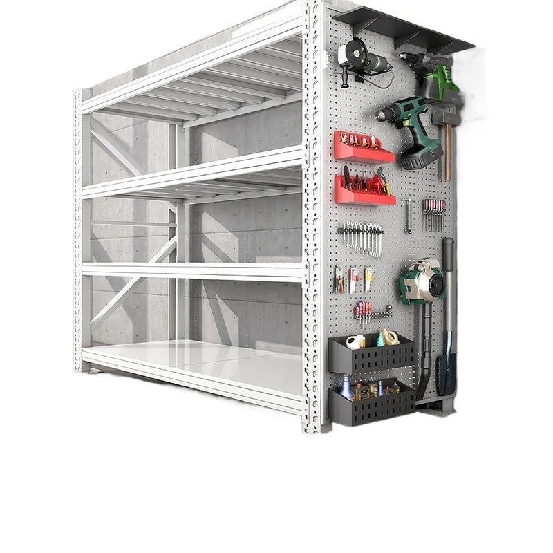 ProGrid Square Hole Pegboard - Heavy-Duty Metal Wall Panel with Multi-Size & Shelf-Compatible Design