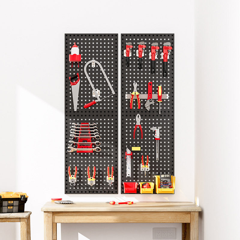 ProGrid Square Hole Pegboard - Heavy-Duty Metal Wall Panel with Multi-Size & Shelf-Compatible Design