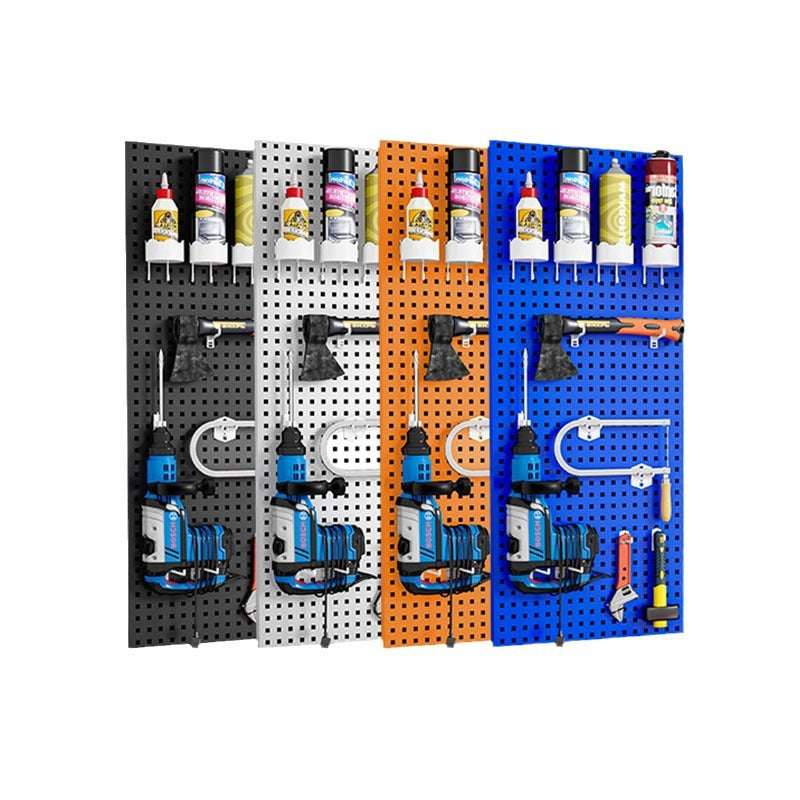 ProGrid Square Hole Pegboard - Heavy-Duty Metal Wall Panel with Multi-Size & Shelf-Compatible Design