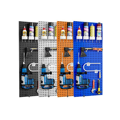 ProGrid Square Hole Pegboard - Heavy-Duty Metal Wall Panel with Multi-Size & Shelf-Compatible Design